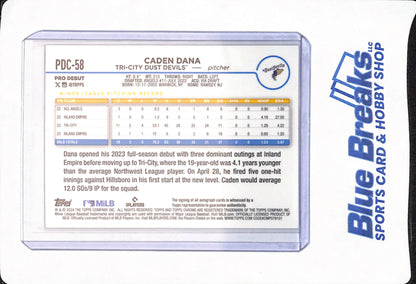 2024 Topps Pro Debut - Caden Dana - 1/1 - Superfractor - Auto - Dust Devils - Los Angeles Angels - Baseball
