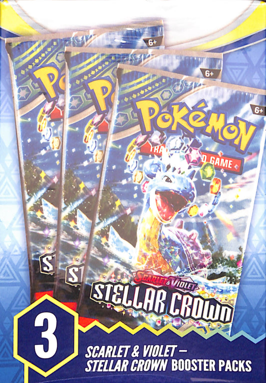 Pokemon - Scarlet & Violet - Stellar Crown 3 Booster Packs - Sealed Wax