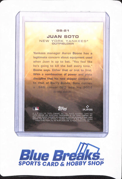 2024 Topps Gilded - Juan Soto - GS-21 - Golden Storm - Baseball - 24/24 - New York Yankees