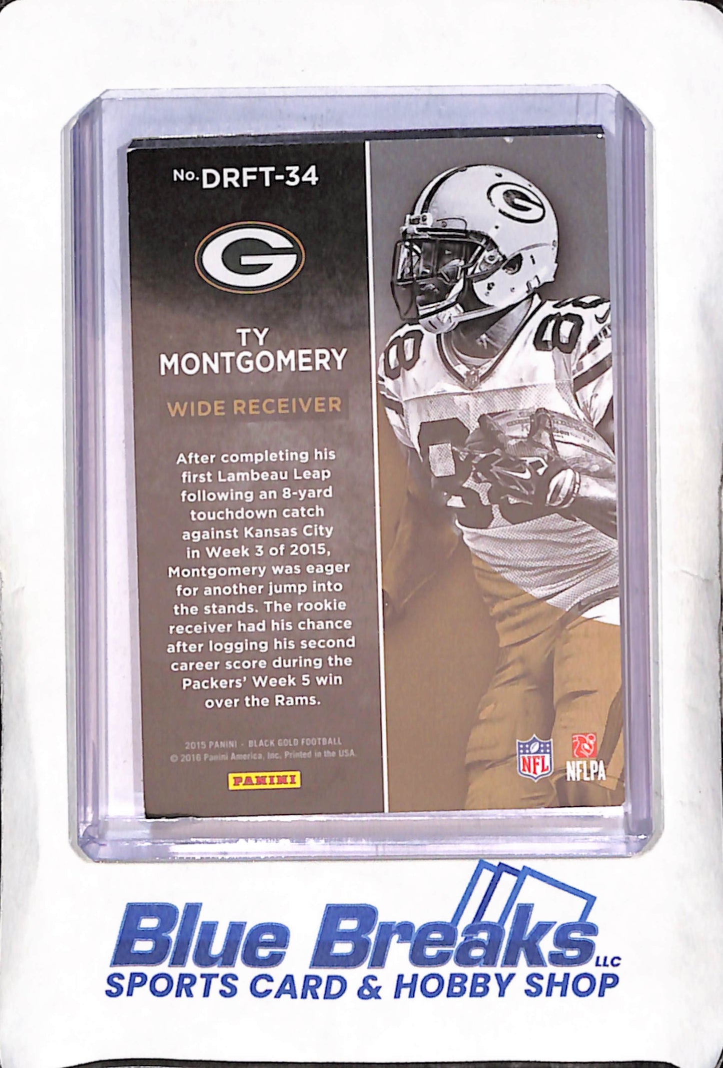 2015 Panini Black Gold - Ty Montgomery - Draft Symbols - RC - 84/149 - Green Bay Packers - Football - #DRFT-34