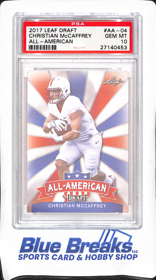 2017 Leaf Draft - Christian McCaffrey - All American - PSA 10 - RC - Football - #AA-04