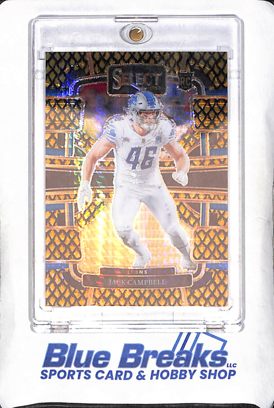 2023 Panini Select - Jack Campbell - Dragon scale - RC - 4/10 - Detroit Lions - Football - #33
