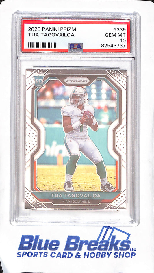 2020 Panini Prizm - Tua Tagovailoa - PSA 10 - RC - Miami Dolphins - Football - #339