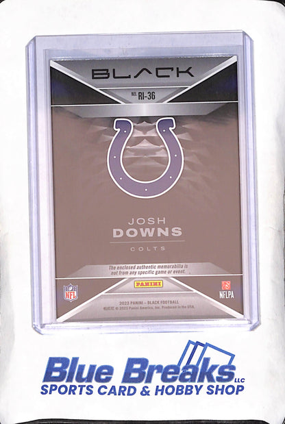 2023 Panini Black - Josh Downs - Rookie Influx - Relic - 133/150 - Indianapolis Colts - Football - #RI-36