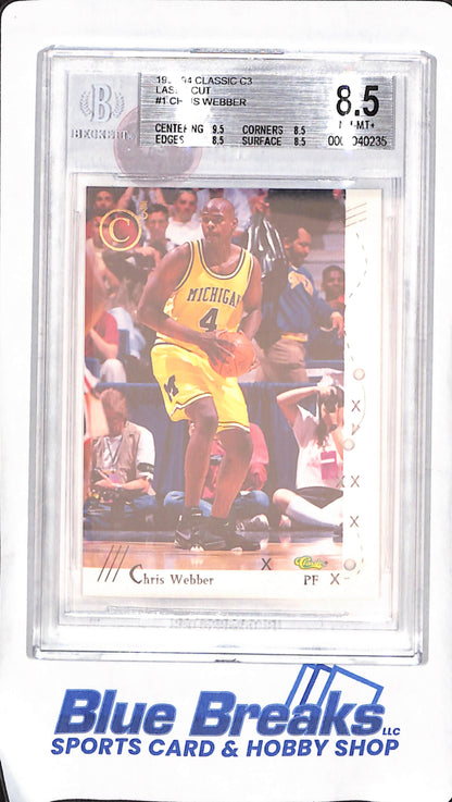 1993-94 Classics C3 - Chris Webber - Laser Cut - BGS 8.5 - Michigan Wolverines - Basketball - #1