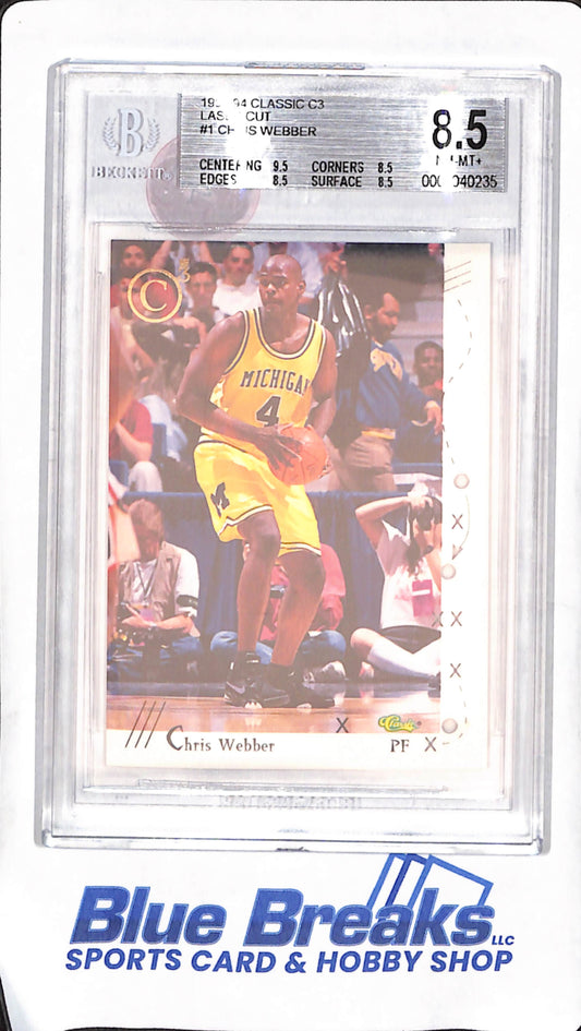 1993-94 Classics C3 - Chris Webber - Laser Cut - BGS 8.5 - Michigan Wolverines - Basketball - #1