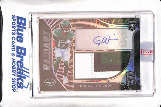 2024 Panini Spectra - Garrett Wilson - Radiant Rookie - Autograph - Relic - 42/60 - New York Jets - Football - #RAD-GWI
