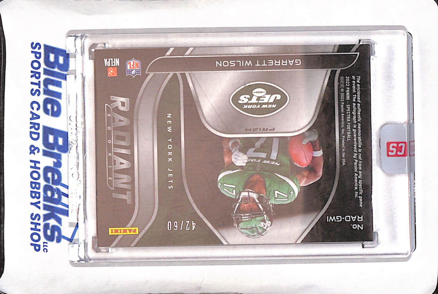 2024 Panini Spectra - Garrett Wilson - Radiant Rookie - Autograph - Relic - 42/60 - New York Jets - Football - #RAD-GWI