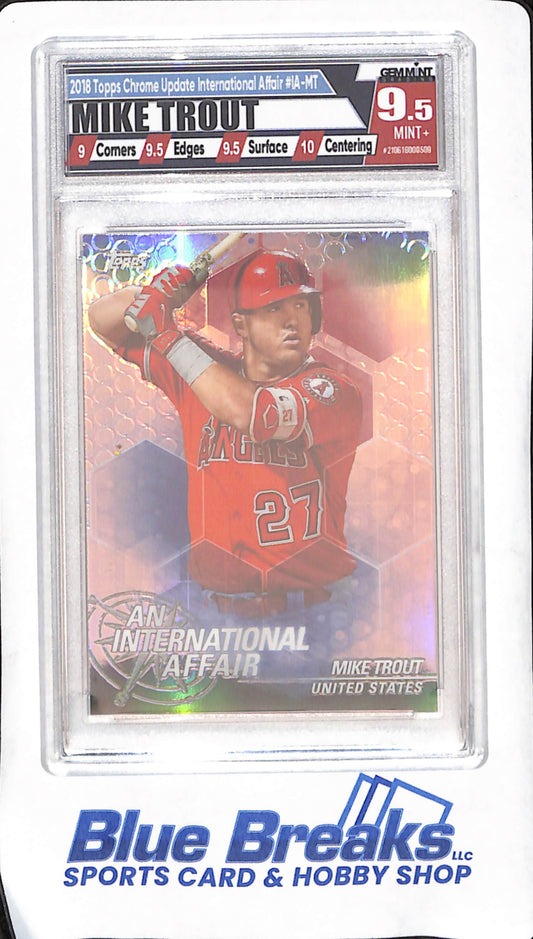 2018 Topps Chrome Update - Mike Trout - International Affair - Gem Mint Graiding 9.5 - Los Angeles Angels - Baseball - #IA-MT