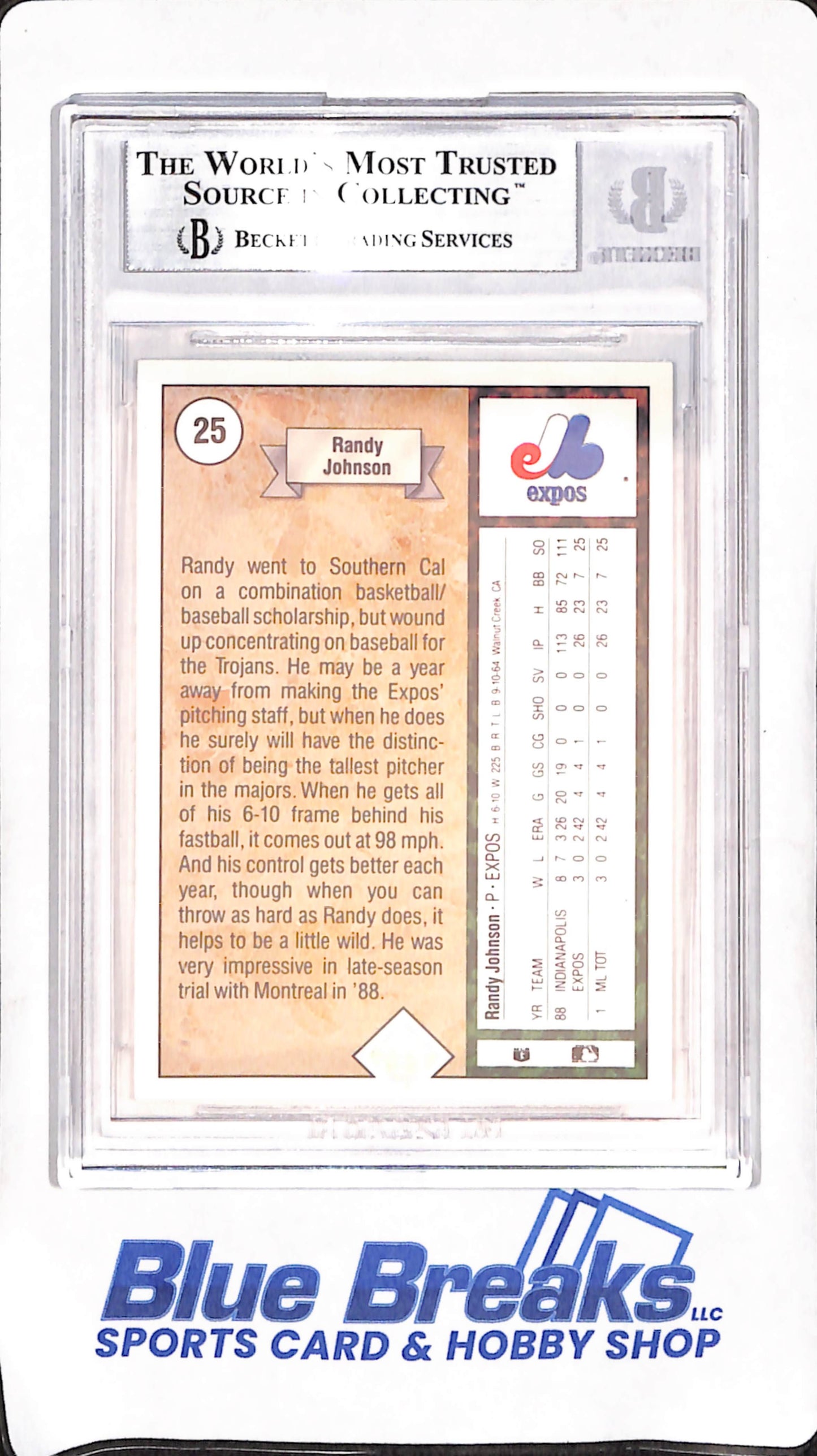 1999 Upper Deck - Randy Johnson - BGS 8.5 - Montreal Expos - Baseball - #25