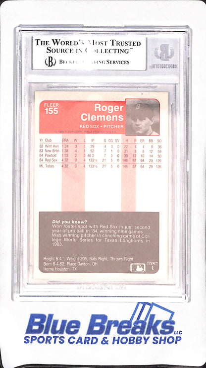 1985 Fleer - Roger Clemens - RC - BGS 8.5 - Boston Red Sox - Baseball - #155