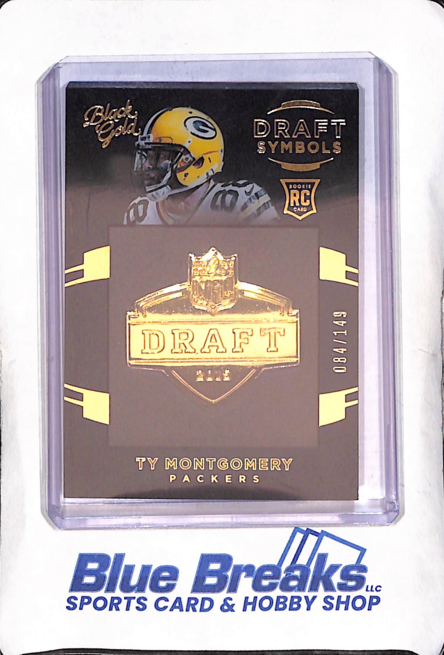2015 Panini Black Gold - Ty Montgomery - Draft Symbols - RC - 84/149 - Green Bay Packers - Football - #DRFT-34