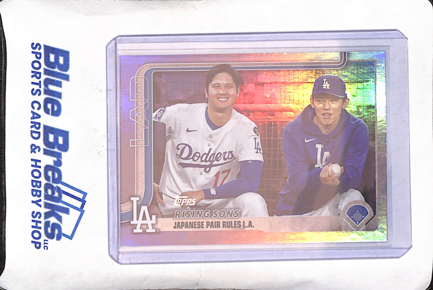 2025 Topps Update - Shohei Ohtani - Roki Sasaki - Rising Sons - Rainbow Foil - Los Angeles Dodgers - Baseball - #US269