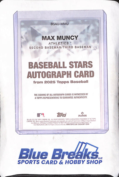 2025 Topps Update - Max Muncy - RC - Baseball Stars Autograph - Oakland Athletics - Baseball - #BSAU-MMU