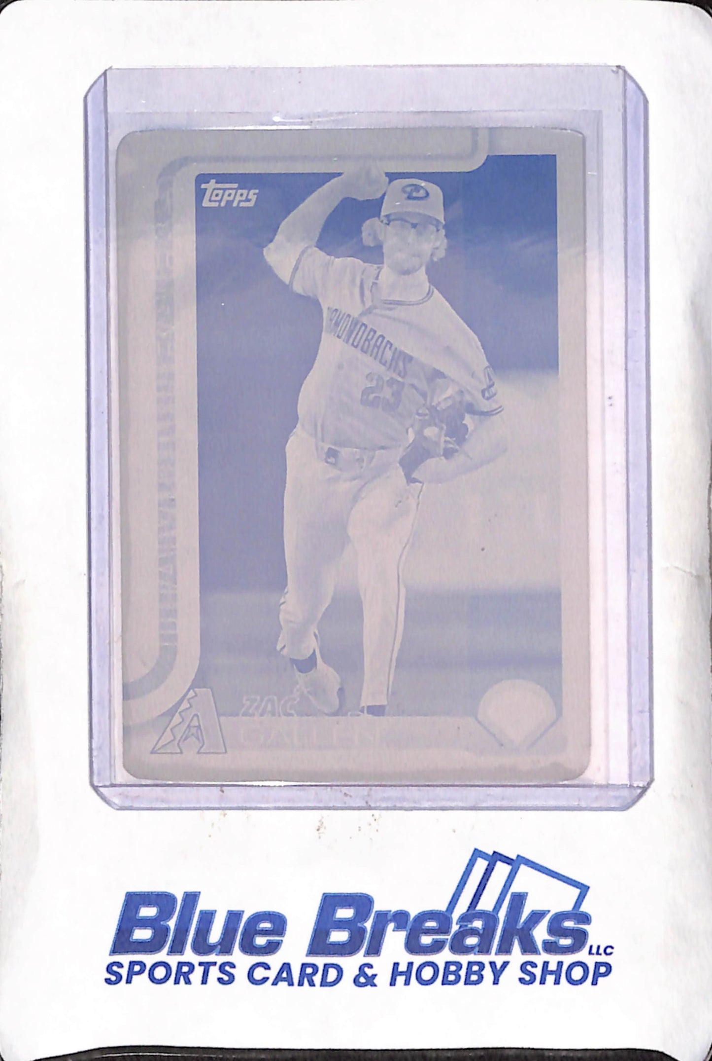 2025 Topps Series 2 - Zac Gallen - Cyan Printing Plate - 1/1 - Arizona Diamondbacks - Baseball - #448