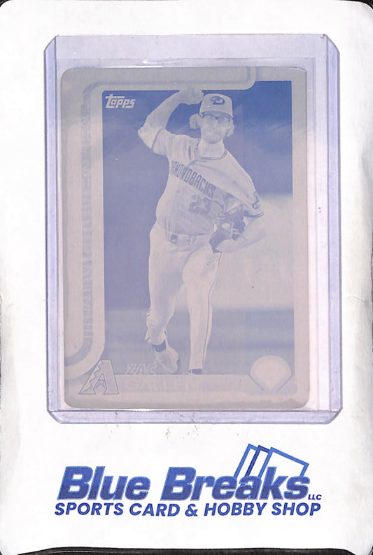 2025 Topps Series 2 - Zac Gallen - Cyan Printing Plate - 1/1 - Arizona Diamondbacks - Baseball - #448