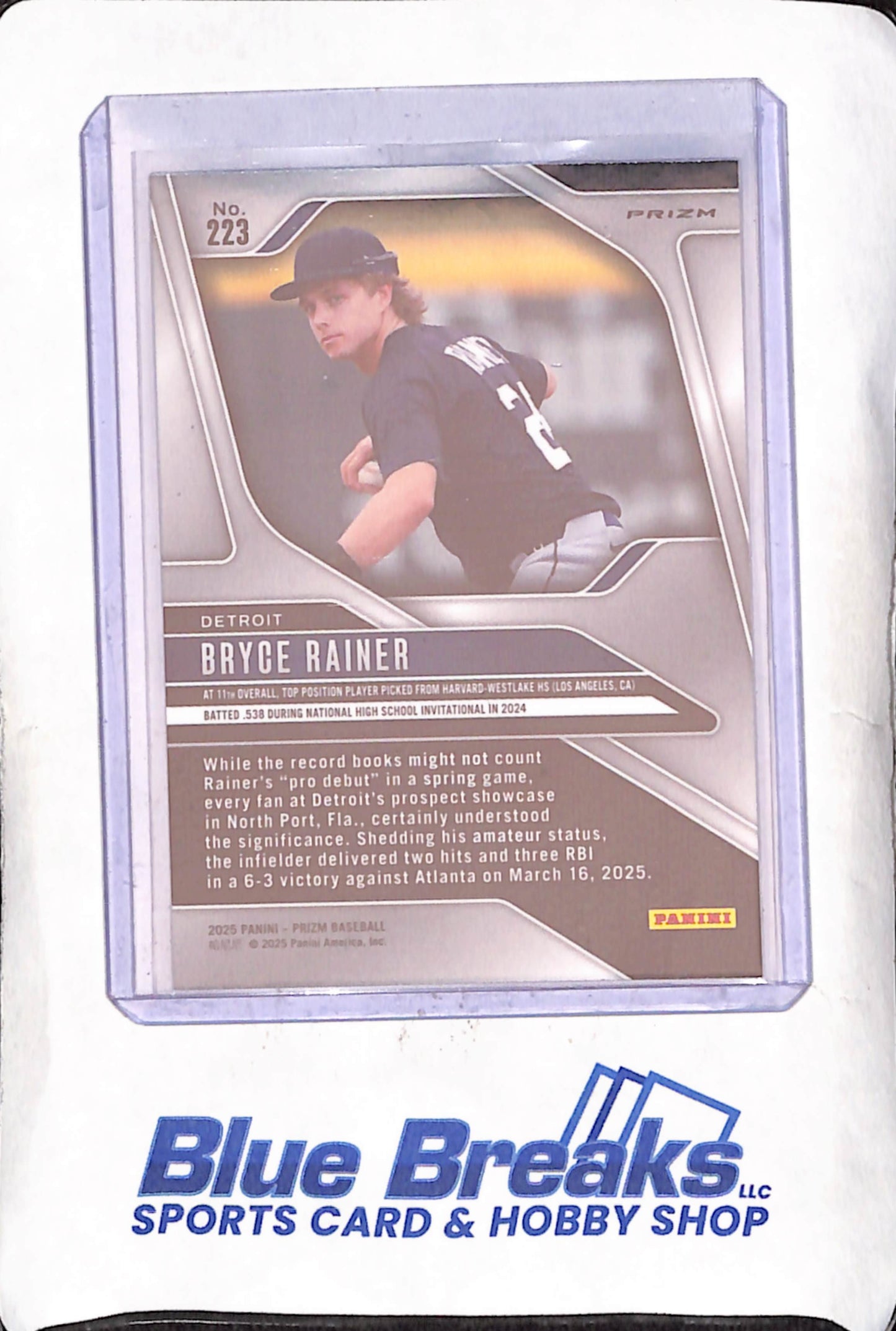 2025 Panini Prizm - Bryce Ranier - Snakeskin - Detroit Tigers - Baseball - #223