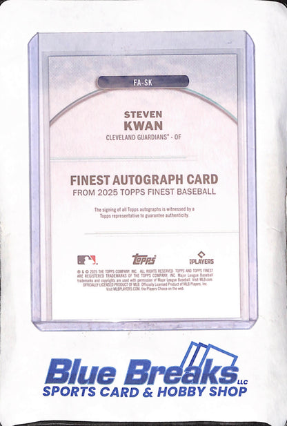 2025 Topps Finest - Steven Kwan - Autograph - Purple - 105/125 - Cleveland Guardians - Baseball - #FA-SK
