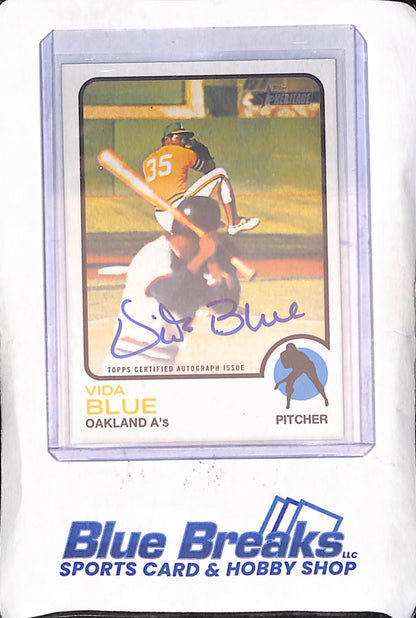 2022 Topps Heritage - Vida Blue - Autograph - Oakland A's - Baseball - #ROA-VB