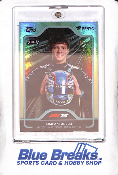 2025 Topps Fanatics Fest New York City - F1 - Kimi Antonelli - RC - Green - 3/15 - Mercedes-AMG Petronas Formula One Team - Racing - #14