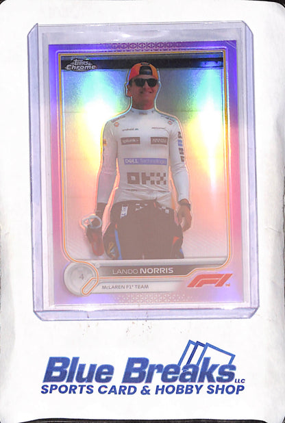 2022 Topps Chrome - Lando Norris - 37/75 - Pink - McLaren F1 Team - Racing - #36