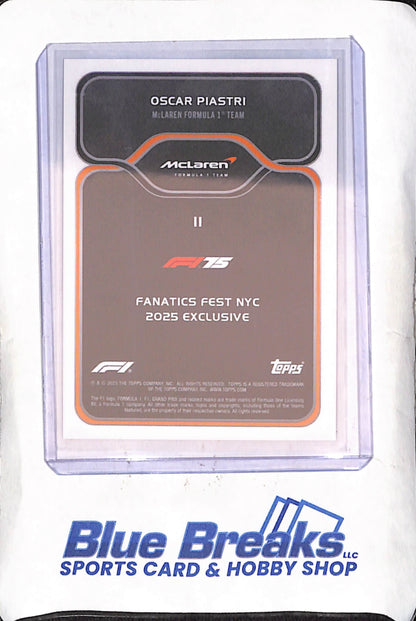 2025 Topps Fanatics Fest New York City - Oscar Piastri - McLaren Formula 1 Team - Racing - #11