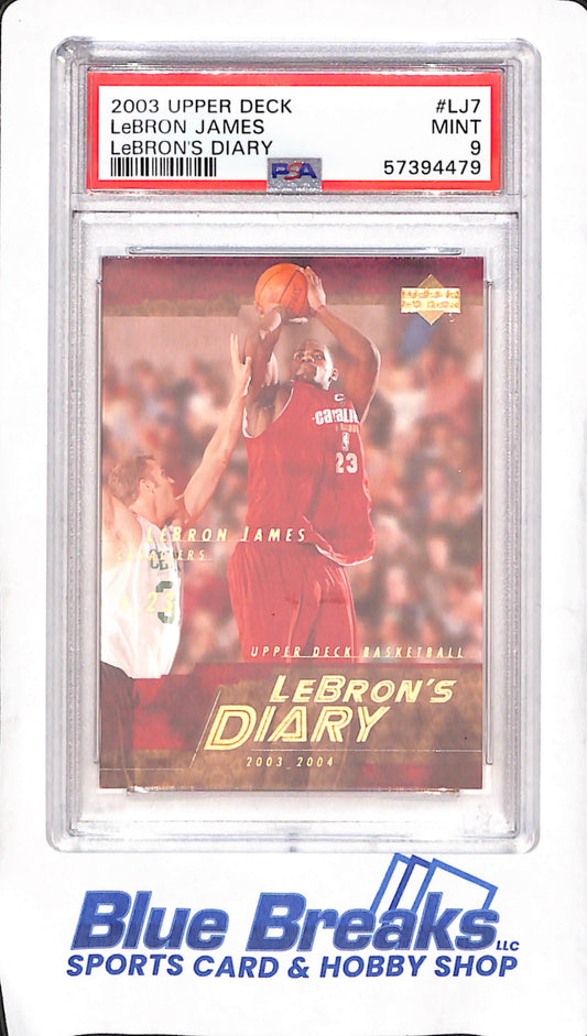 2003 Upper Deck - LeBron James - LeBron's Diary - PSA 9 - Cleveland Cavaliers - Basketball - #LJ7