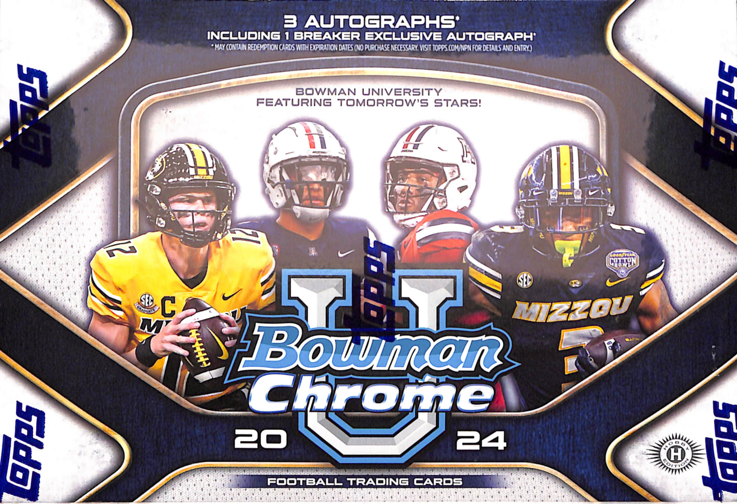 2024 Bowman University Chrome Football Breaker Delight Box - Sealed Wax