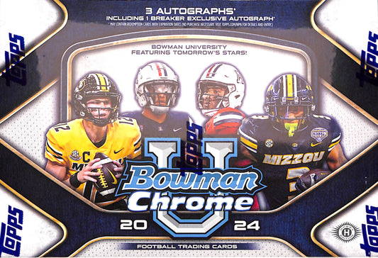 2024 Bowman University Chrome Football Breaker Delight Box - Sealed Wax