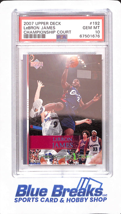 2007 Upper Deck - LeBron James - Cleveland Cavaliers - Basketball - Championship Court - # 192 - PSA 10