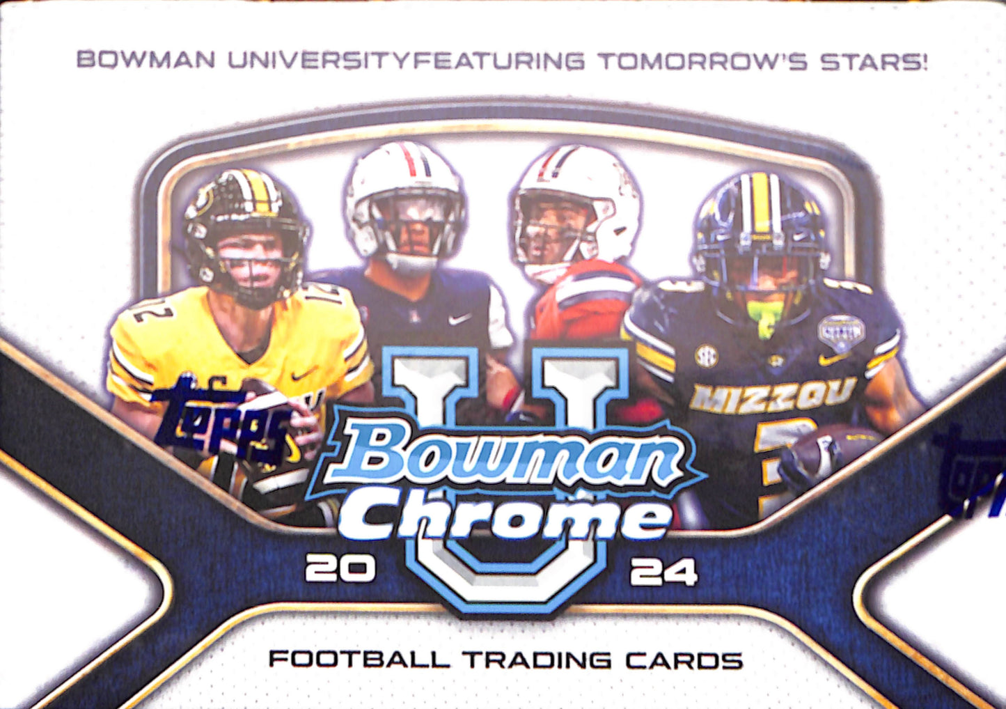 2024 Bowman University Chrome Football 7-Pack Blaster Box - Sealed Wax