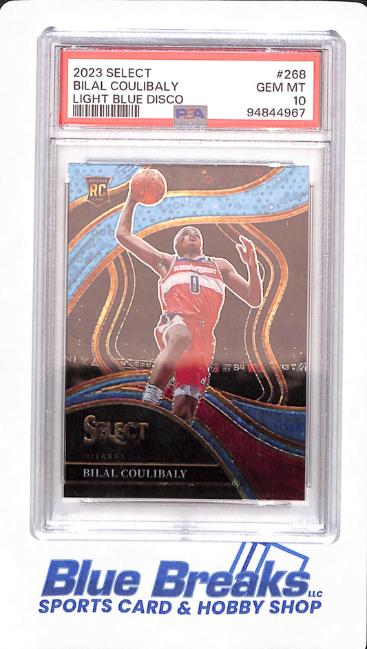 2023 Select - Bilal Coulbaly - Basketball - Washington Wizards - # 268 - PSA 10 - Light Blue Disco - 26/99