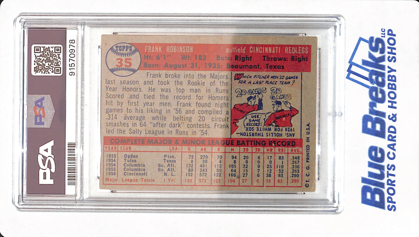 1957 Topps - Frank Robinson - Cincinnati Reds - Baseball - #35 - PSA 4