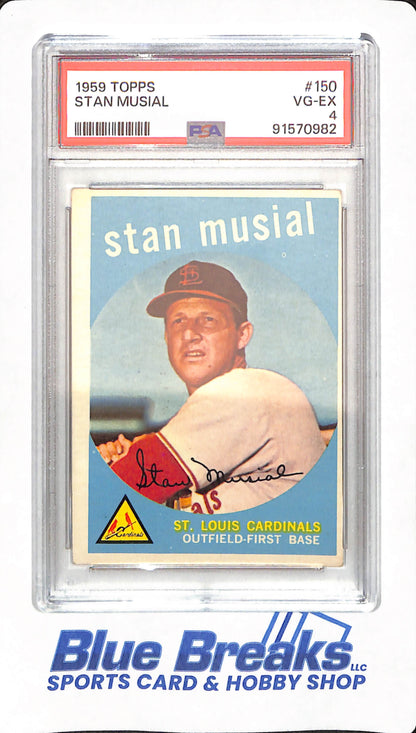 1959 Topps - Stan Musial - St Louis Cardinals - Baseball - # 150 - PSA 4