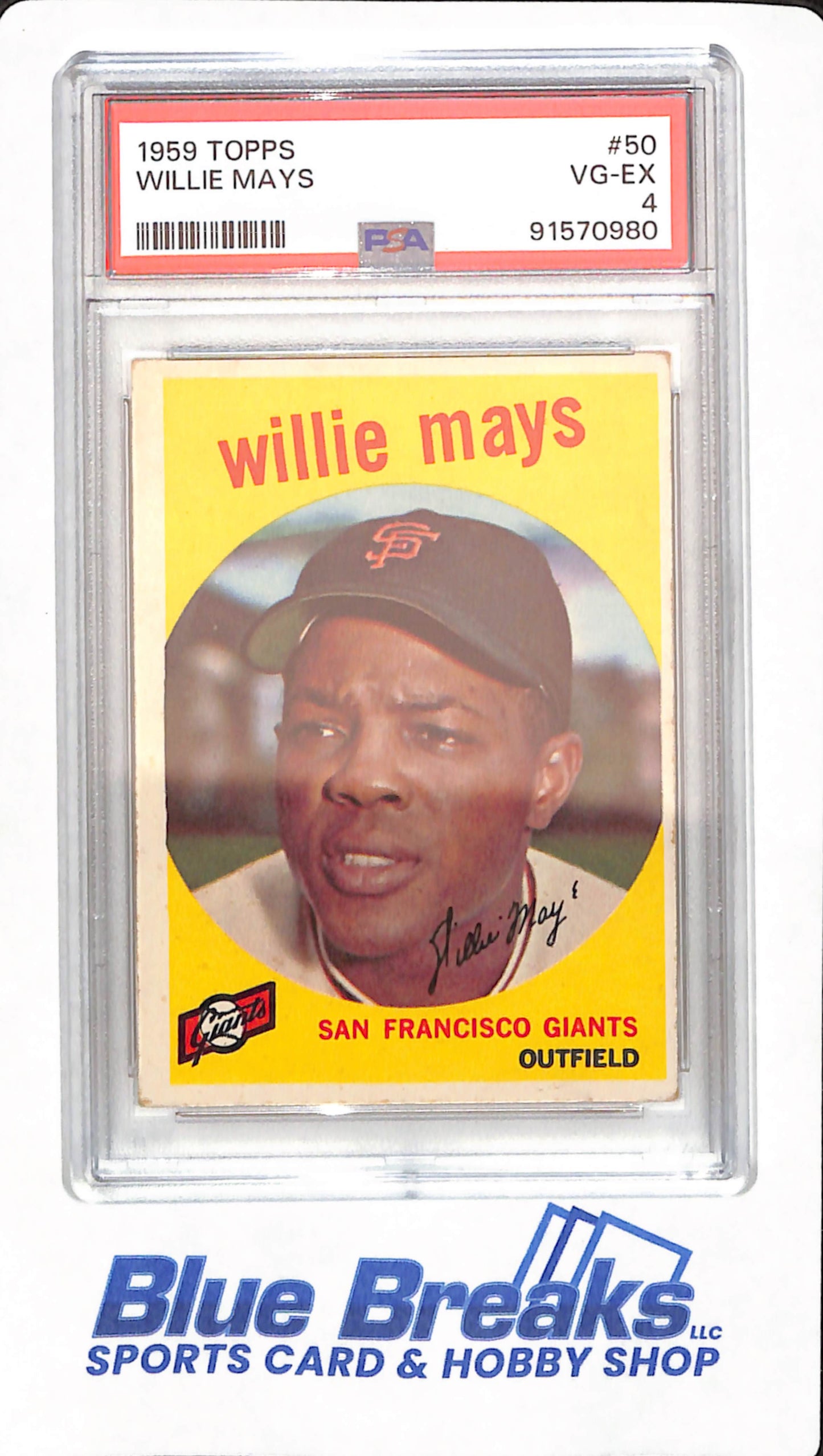 1959 Topps - Willie Mays - San Francisco Giants - Baseball - # 50 - PSA 4