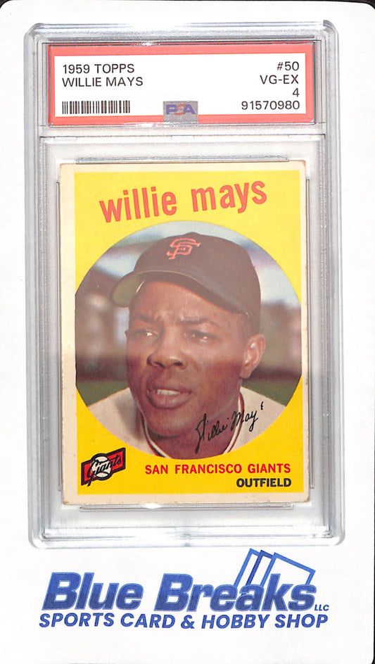 1959 Topps - Willie Mays - San Francisco Giants - Baseball - # 50 - PSA 4