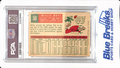 1959 Topps - Willie Mays - San Francisco Giants - Baseball - # 50 - PSA 4