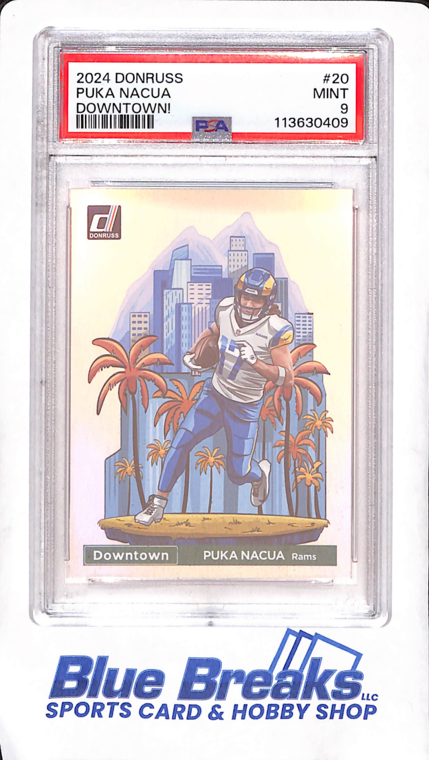 2024 Panini Donruss - Puka Nacua - Downtown! - PSA 9 - Los Angeles Rams - Football - #20