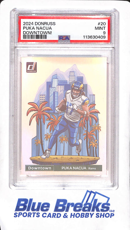 2024 Panini Donruss - Puka Nacua - Downtown! - PSA 9 - Los Angeles Rams - Football - #20