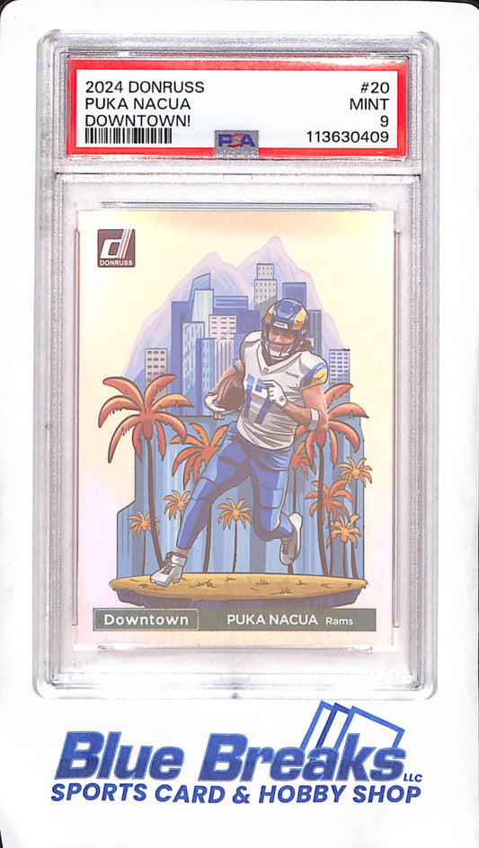 2024 Panini Donruss - Puka Nacua - Downtown! - PSA 9 - Los Angeles Rams - Football - #20