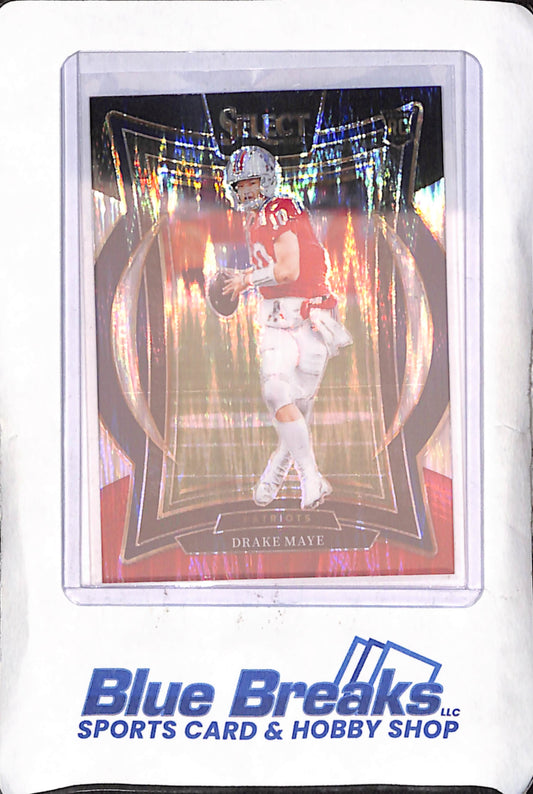 2024 Panini Select - Drake Maye - Black Red Shock - Concourse RC - New England Patriots - Football - #27