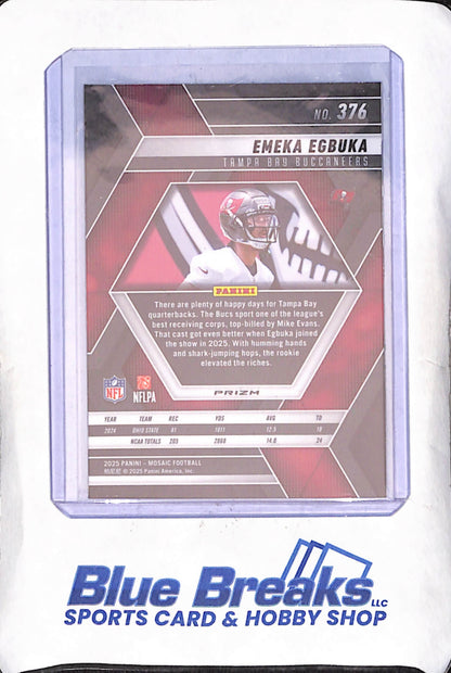 2025 Panini Mosaic - Emeka Egbuka - Green - RC - Tampa Bay Buccaneers - Football - #376