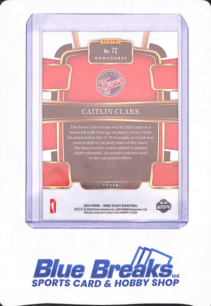 Caitlin Clark - 2024 Panini WNBA Select - Basketball - Indiana Fever - # 72 - Rookie