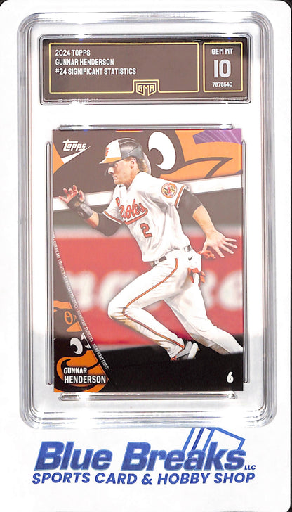 2024 Topps - Gunnar Henderson - Baseball - Baltimore Orioles - # 24 - Significant Statistics - GMA 10