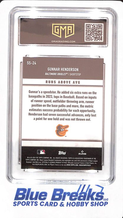 2024 Topps - Gunnar Henderson - Baseball - Baltimore Orioles - # 24 - Significant Statistics - GMA 10