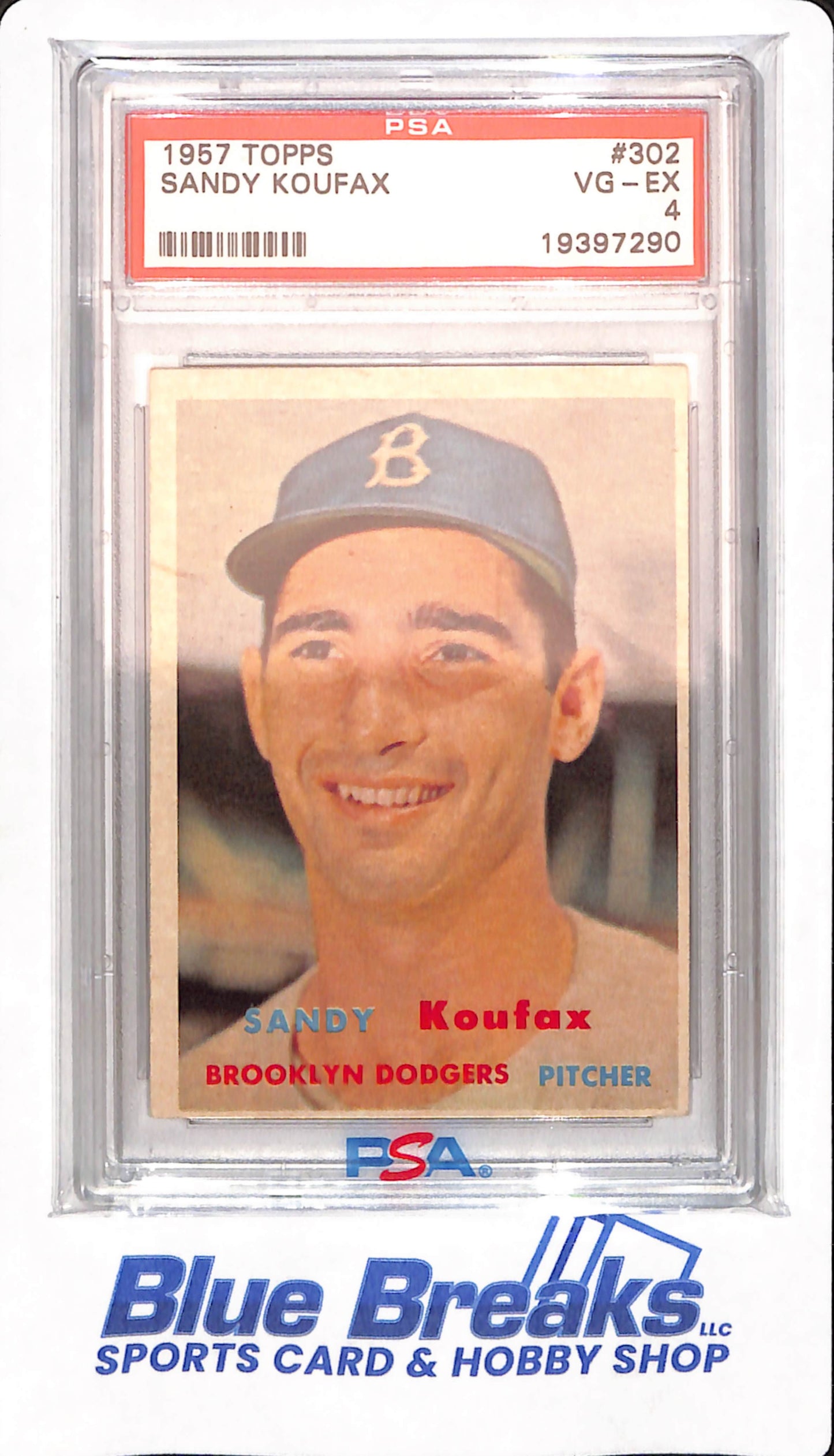 1957 Topps - Sandy Koufax - Baseball - Brooklyn Dodgers - PSA 4