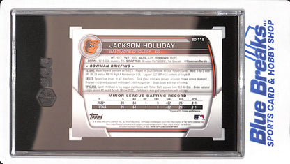 2023 Bowman Draft - Jackson Holliday - Baseball - Baltimore Orioles - # BD-118 - SGC 10