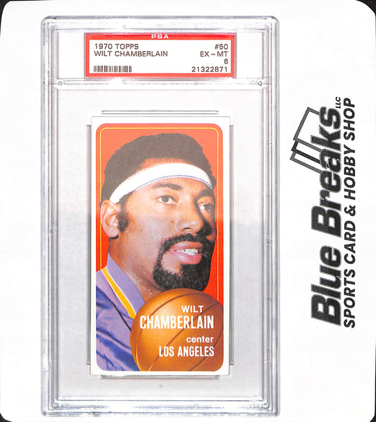 1970 Topps - Wilt Chamberlain - Basketball - Los Angeles Lakers - # 50 - PSA 6