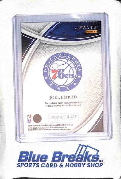 2024-25 Panini Immaculate Collection - Joel Embiid - Relic - 17/99 - Philadelphia 76ers - Basketball - #SWA-JEP
