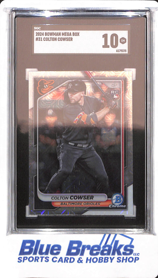 2024 Bowman Mega Box - Colton Cowser - # 31 - Baseball - Baltimore Orioles - SGC 10